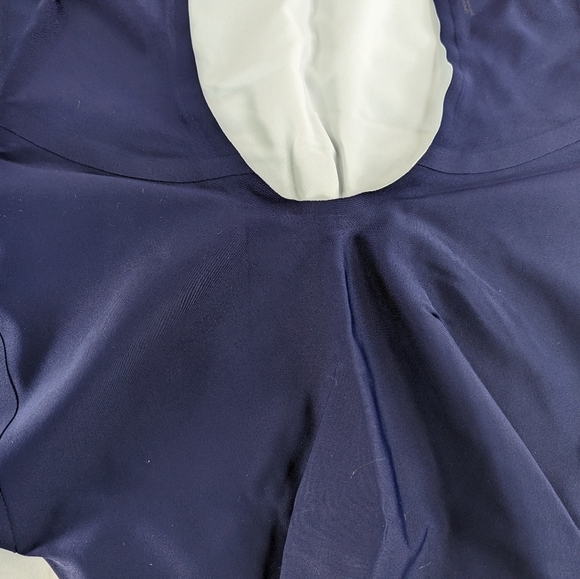 ADAY Swimsuit Women For The Win Reversible Navy White One Piece High Neck - Picture 3 of 14